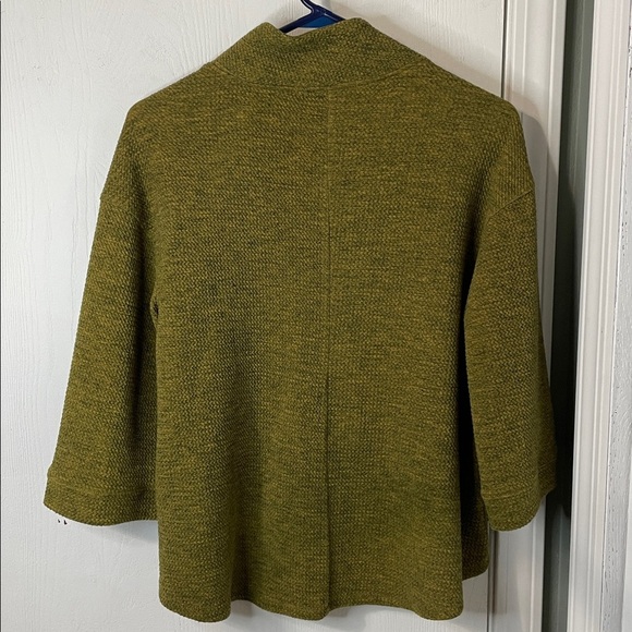 Anthropologie Eri + Ali Meyer Buttoned Pullover Olive Green Oversized Sweater XS - Picture 6 of 7